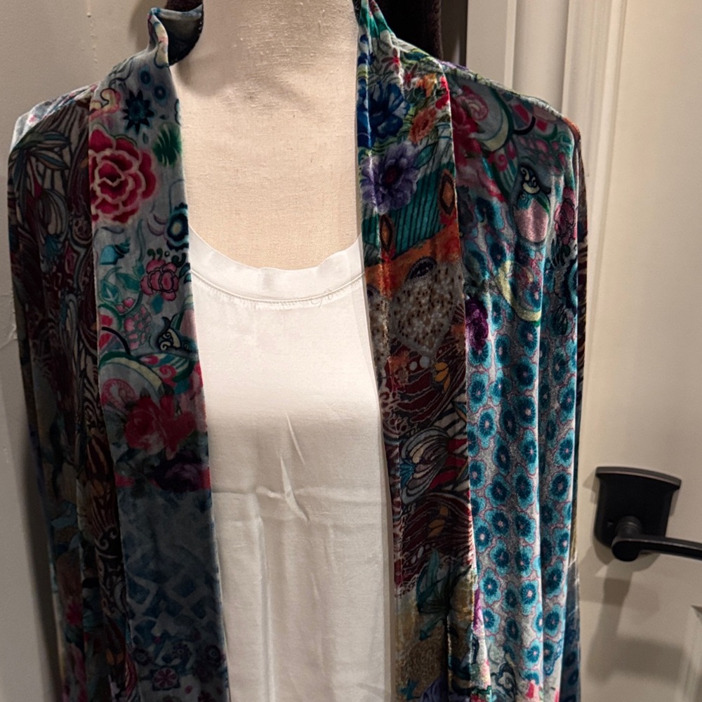 Johnny Was Multicolor Patterned Cardigan - Picture 3 of 16